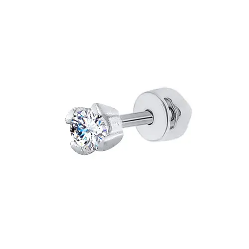 Серьги одиночные из серебра вид 1