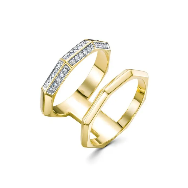 Кольцо декоративное из желтого золота