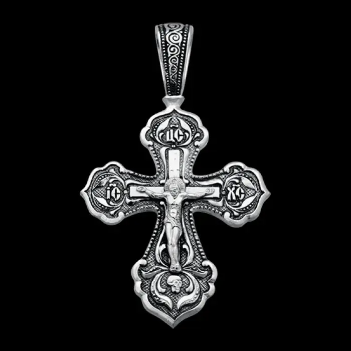 Подвеска крест из серебра