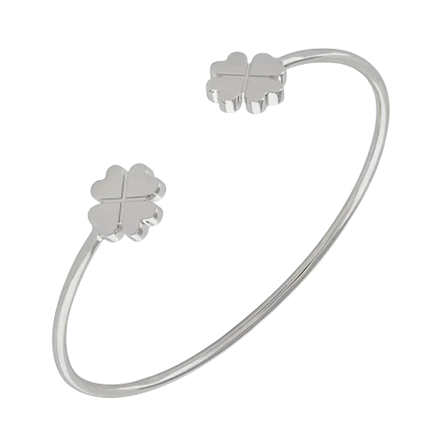 Браслет жесткий из серебра