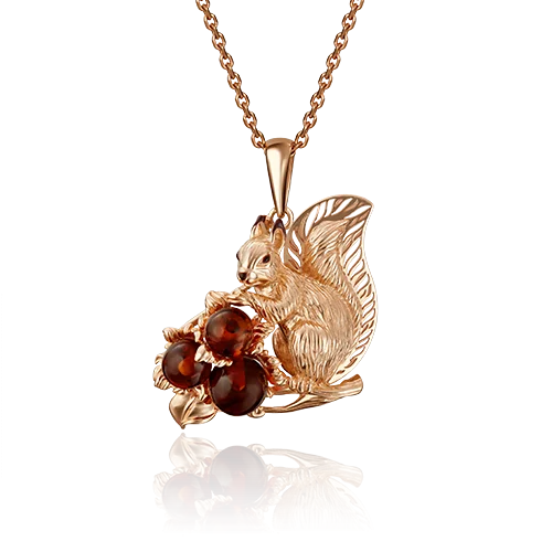 Подвеска декоративная из красного золота