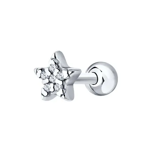 Серьги одиночные из серебра