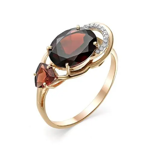 Кольцо декоративное из красного золота