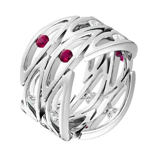 Кольцо декоративное из белого золота