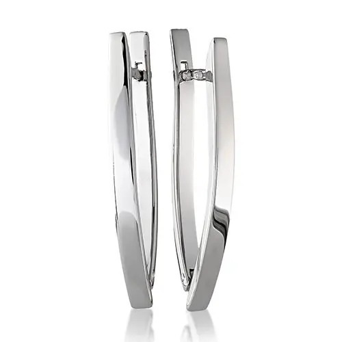 Серьги с английским замком из серебра