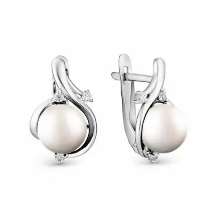 Серьги с английским замком из серебра