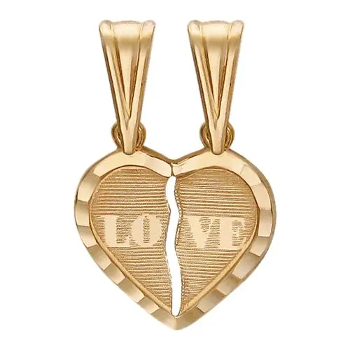 Подвеска декоративная из красного золота