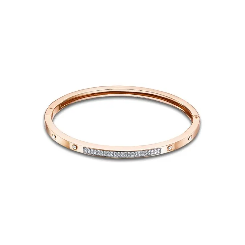 Браслет жесткий из красного золота