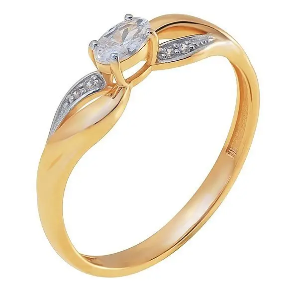 Кольцо декоративное из белого золота