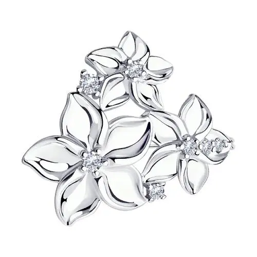 Брошь из серебра вид 1