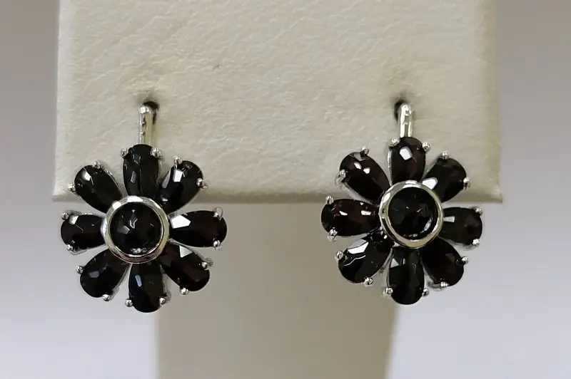 Серьги с английским замком из серебра