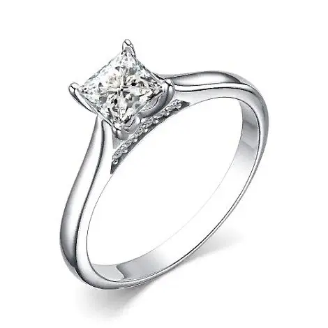 Кольцо декоративное из серебра вид 1