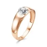 Кольцо декоративное из комбинированного золота