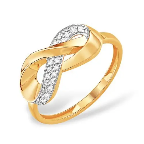 Кольцо декоративное из красного золота