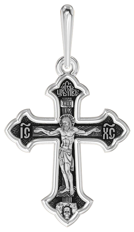 Подвеска крест из серебра