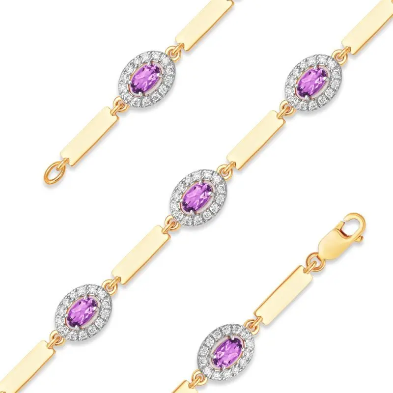 Браслет декоративный из красного золота