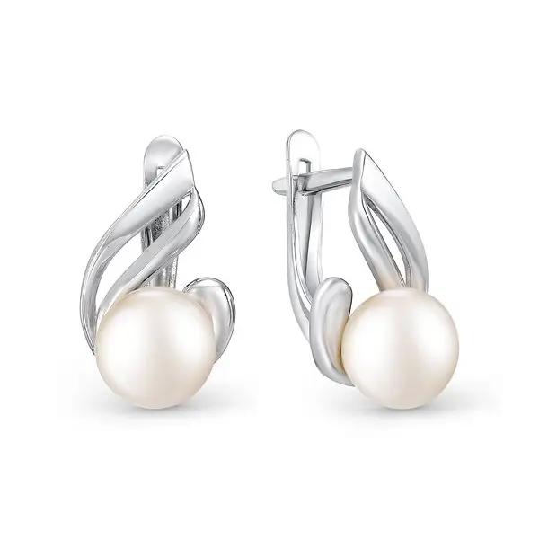 Серьги с английским замком из серебра