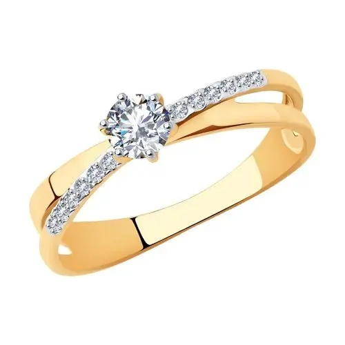 Кольцо декоративное из красного золота