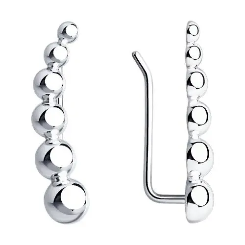 Серьги зажимы из серебра