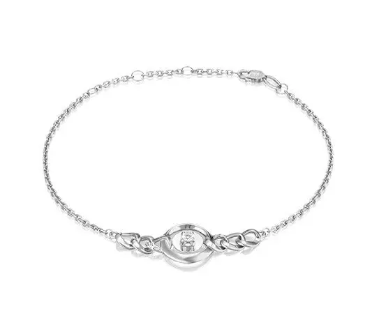 Браслет декоративный из белого золота вид 1