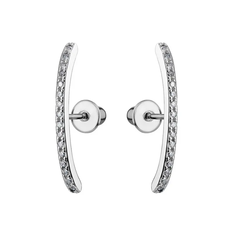 Серьги пуссеты из серебра