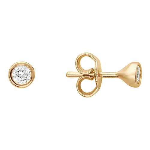 Серьги одиночные из красного золота