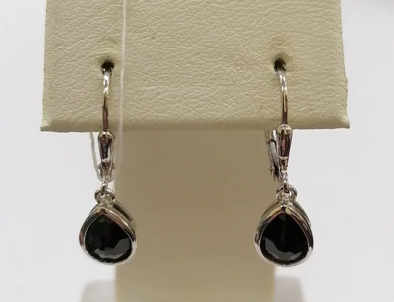 Серьги подвесные из серебра