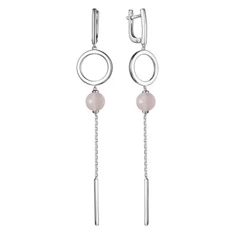 Серьги подвесные из серебра