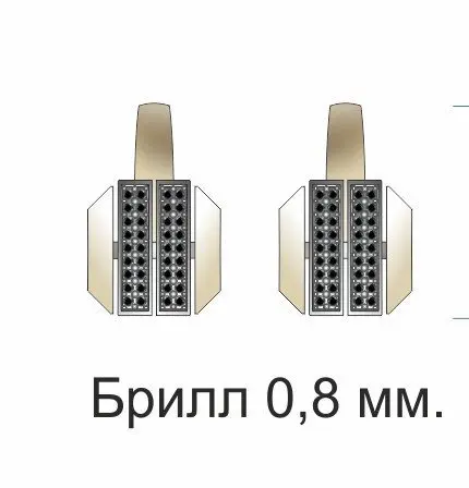 Серьги с английским замком из желтого золота