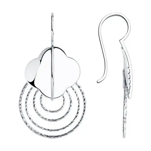 Серьги петельки из серебра