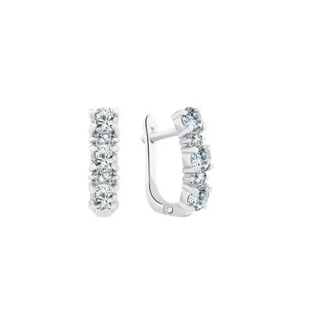 Серьги с английским замком из серебра