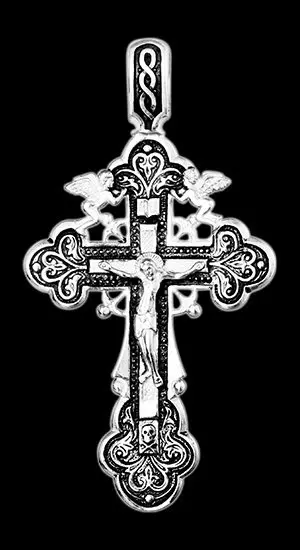 Подвеска крест из серебра