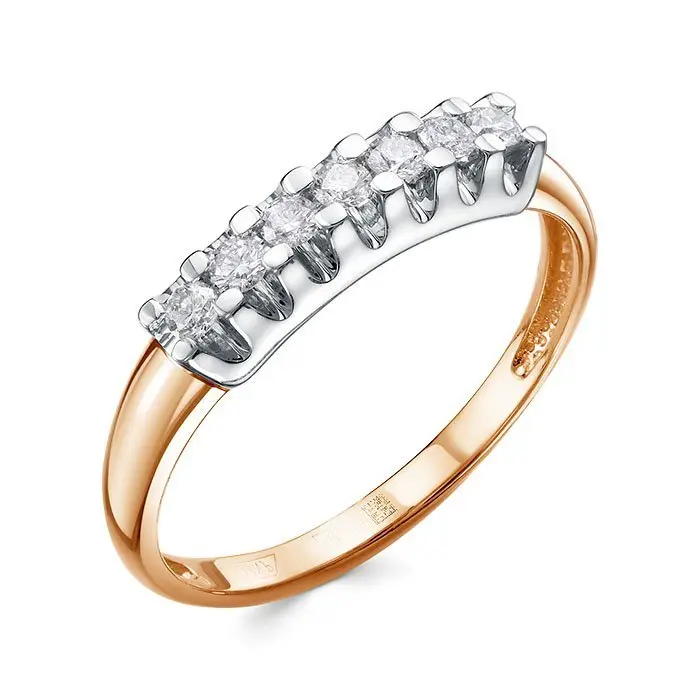 Кольцо декоративное из красного золота