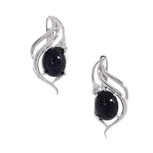 Серьги с английским замком из серебра
