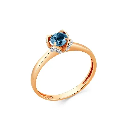 Кольцо декоративное из красного золота