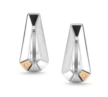 Серьги с английским замком из серебра