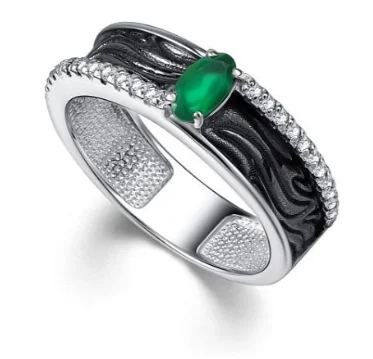 Кольцо декоративное из серебра