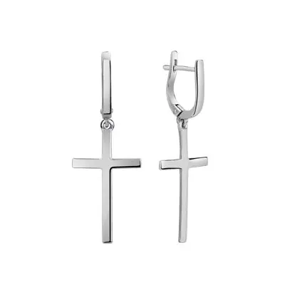 Серьги подвесные из серебра