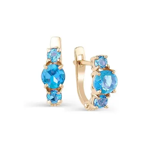 Серьги с английским замком из красного золота