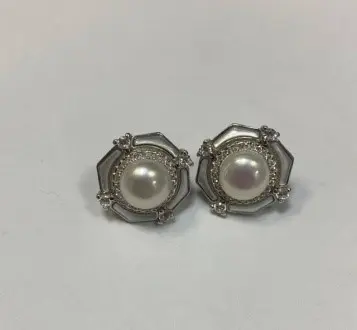 Серьги пуссеты из серебра