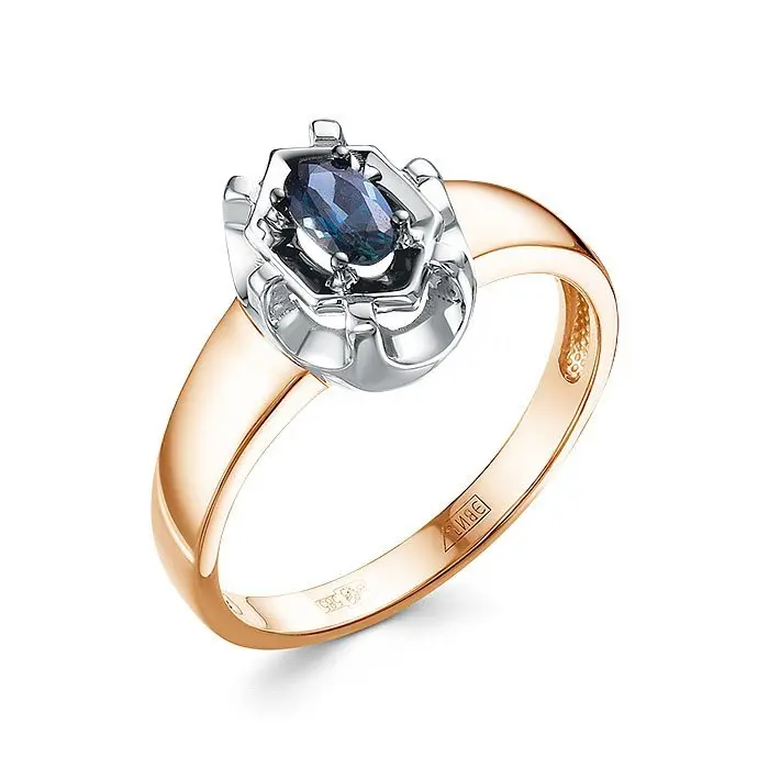 Кольцо декоративное из комбинированного золота