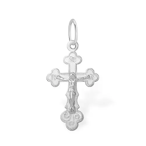Подвеска крест из серебра