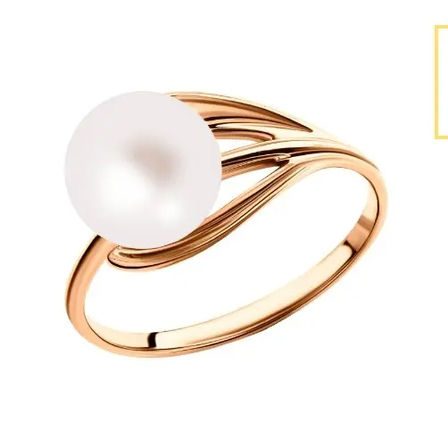 Кольцо декоративное из красного золота