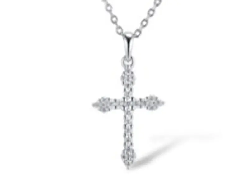 Подвеска декоративный крест из серебра