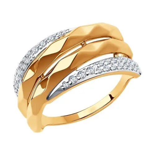 Кольцо декоративное из красного золота