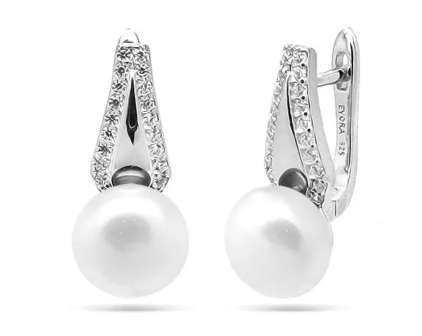 Серьги с английским замком из серебра