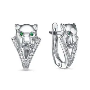 Серьги с английским замком из серебра