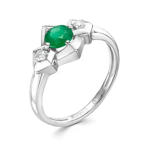 Кольцо декоративное из белого золота