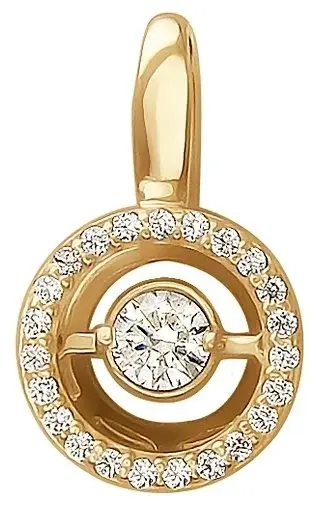 Подвеска декоративная из красного золота