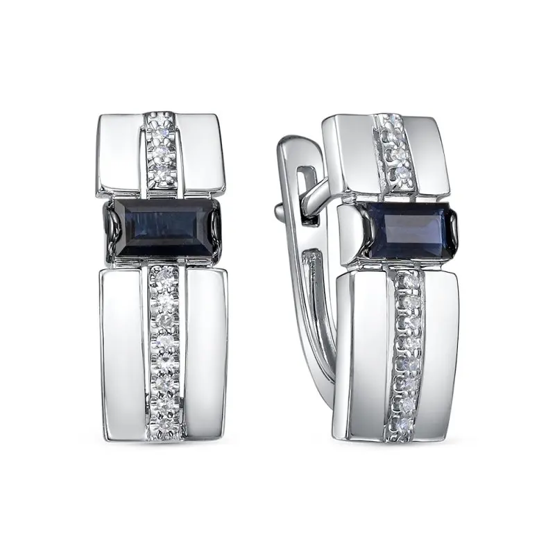 Серьги с английским замком из красного золота